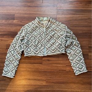 Vintage 1960’s “Cathryn Young” Silk Satin Beaded Evening Jacket